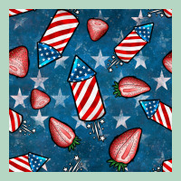 4th Uf July Strawberries Seamless Pattern Classic Tee | Teevron
