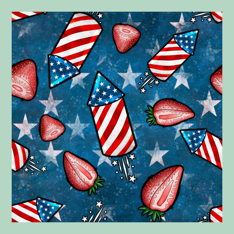 4th Uf July Strawberries Seamless Pattern Classic Tee by BundleAndBundleShop | Teevron