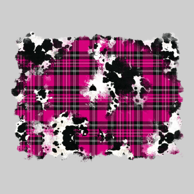 Pink Christmas Plaid Cowhide Pattern Background Premium Tee by RanaPortraitStore | Teevron