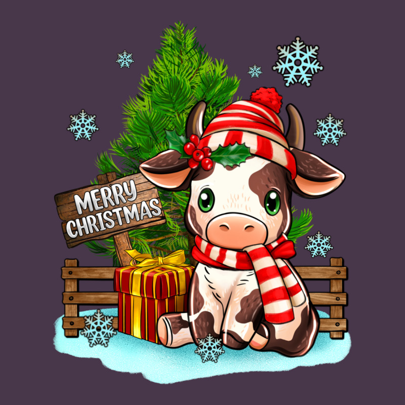 Merry Christmas Cow Heavyweight Hoodie by MaliasSmallBusiness | Teevron
