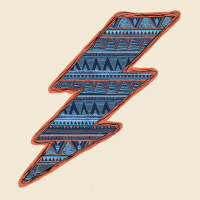 Western Orange Border Aztec Lightning Premium Hoodie | Teevron