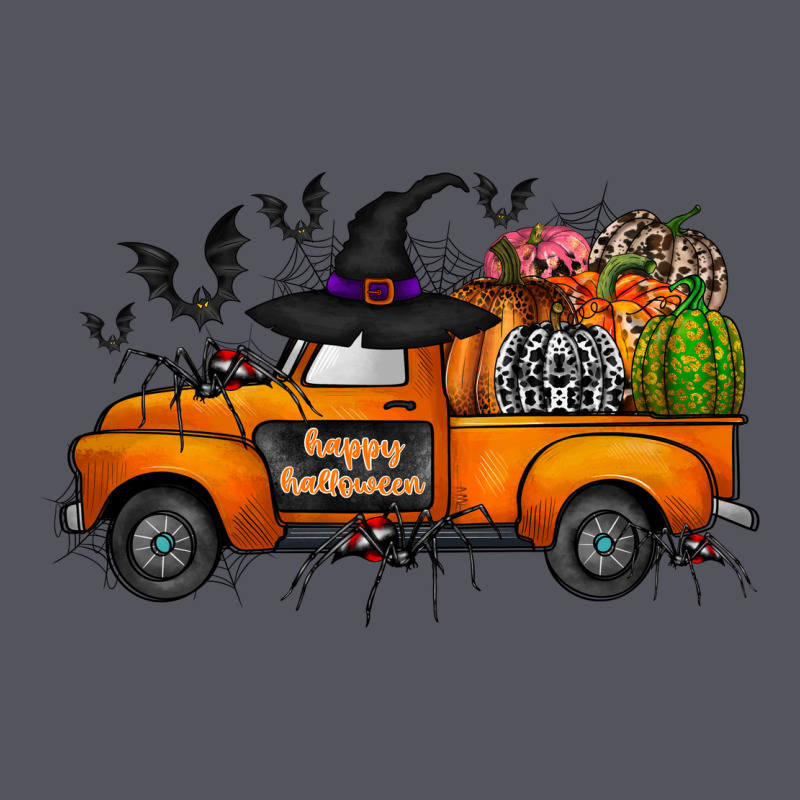 Happy Halloween Truck Vintage Hoodie by CowhideDigitalArt | Teevron