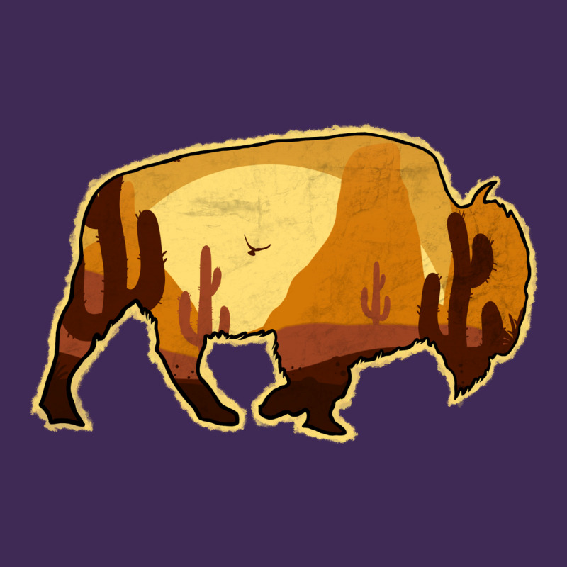 Desert Landscape Bison Silhouette Premium Hoodie by Bettercallsaul | Teevron