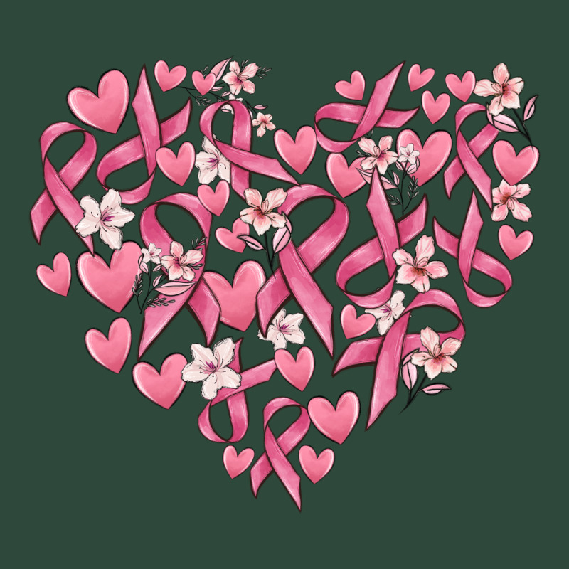 Breast Cancer Awareness Heart Zipper Hoodie by MaliasSmallBusiness | Teevron