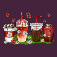Coffee Cups Lady Bug With Daisies Premium Tee | Teevron