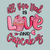 All You Need Is Love And Cupcakes Valentines Day Heavy Core Tee | Teevron