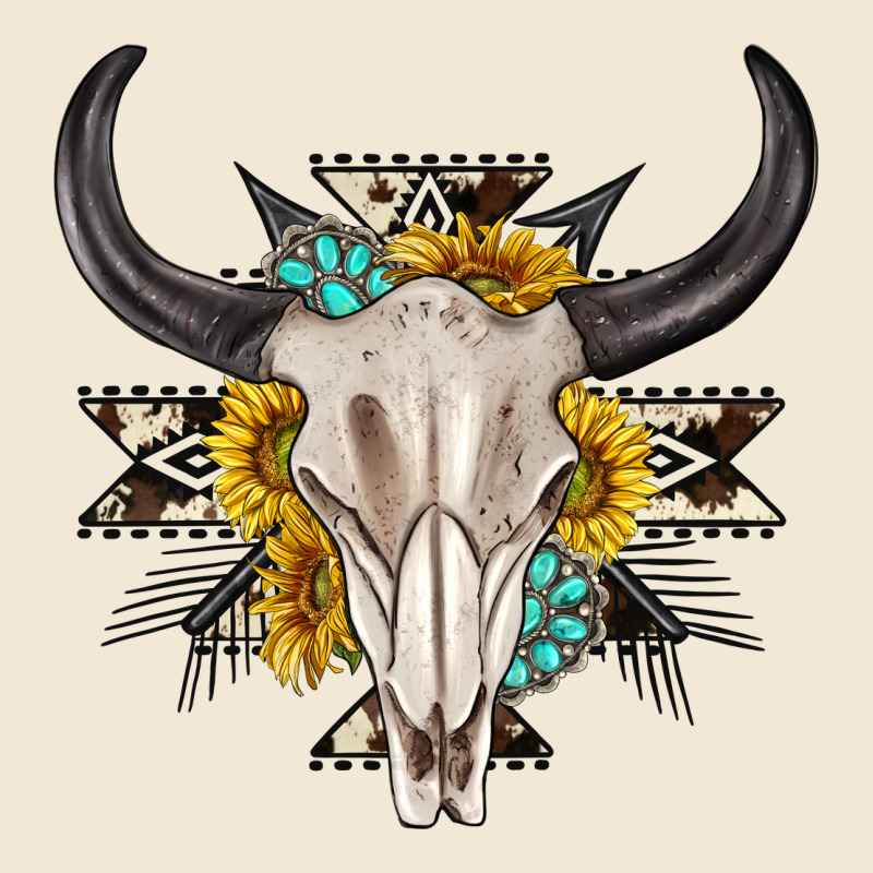 Cow Aztec Western Bull Skull Premium Tee by texasbilliewilder | Teevron