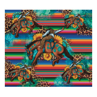 bucking bronco serape turquoise | Teevron