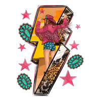 Cowgirl With Lightning Bolt Premium Tee | Teevron