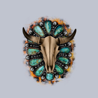 Western Gemstone Bull Skull Premium Hoodie | Teevron