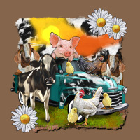 Cowhide Farm Truck With Farm Animals Premium Tee | Teevron