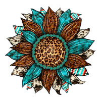 gemstone cowhide leopard turquoise sunflower | Teevron
