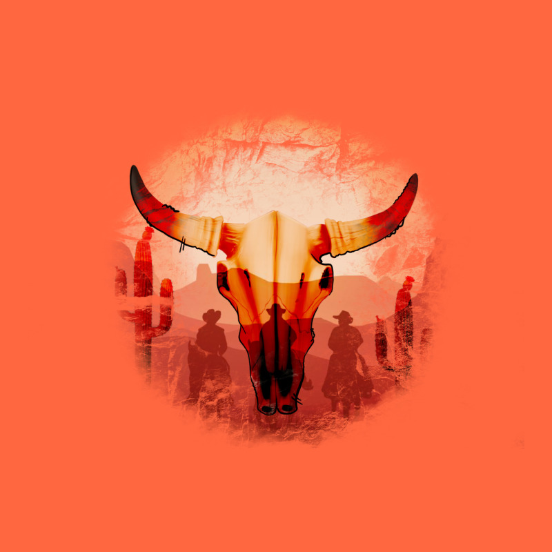 Western Cowboy Sunset Bull Skull Premium Hoodie by Bettercallsaul | Teevron