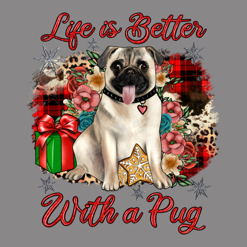 Christmas Life Is Better With A Pug Vintage Tee by JahusDesignShop | Teevron