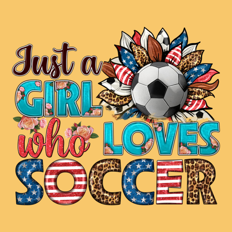 Just A Girl Who Loves Soccer Vintage Hoodie by HRA Design Shop | Teevron
