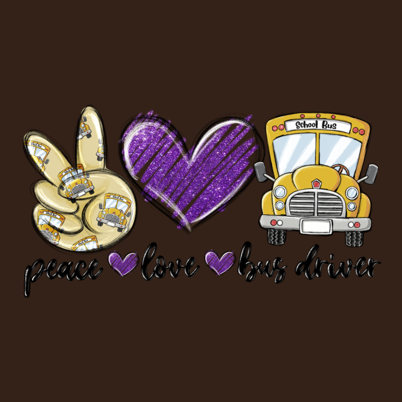 Peace Love Bus Driver Heavy Core Tee by MaliasSmallBusiness | Teevron