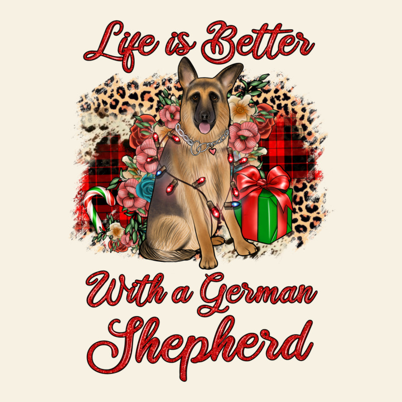 Christmas Life Is Better With A German Shepherd Vintage Tee by JahusDesignShop | Teevron