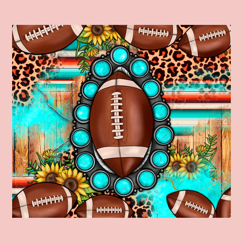 Football Leopard Turquoise Gemstone Sunflower Urban Heavy Tee by JahusDesignShop | Teevron