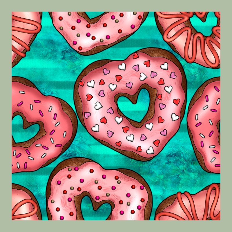 Valentines Day Heart Donuts Seamless Pattern Urban Heavy Tee by BundleAndBundleShop | Teevron