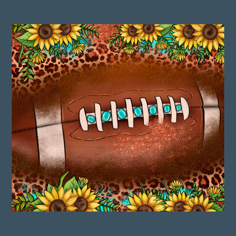 Football Leopard Turquoise Sunflower Urban Heavy Tee by JahusDesignShop | Teevron