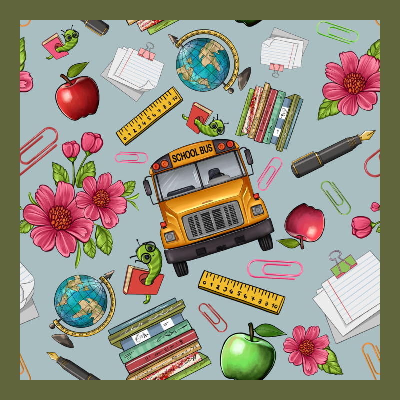 School Bus Back To School Seamless Pattern Classic Tee by BundleAndBundleShop | Teevron