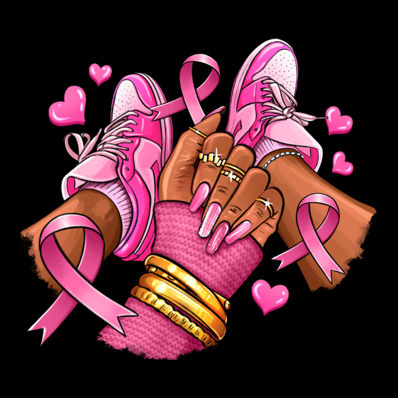 Breast Cancer Afro Girl Sneakers Premium Tee by RanaPortraitStore | Teevron