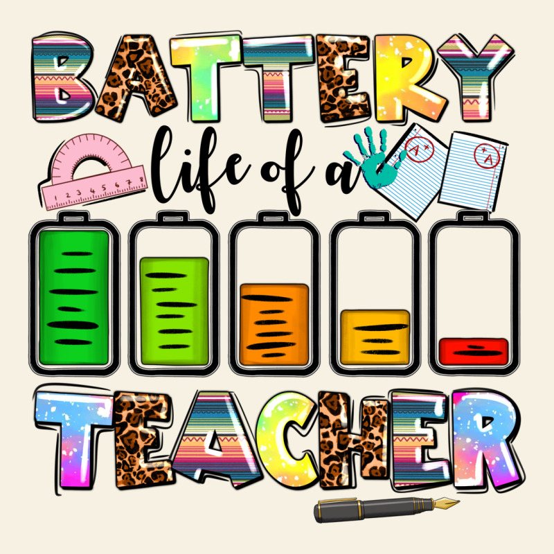 Battery Life Of A Teacher Vintage Tee by AdoDesignShop | Teevron
