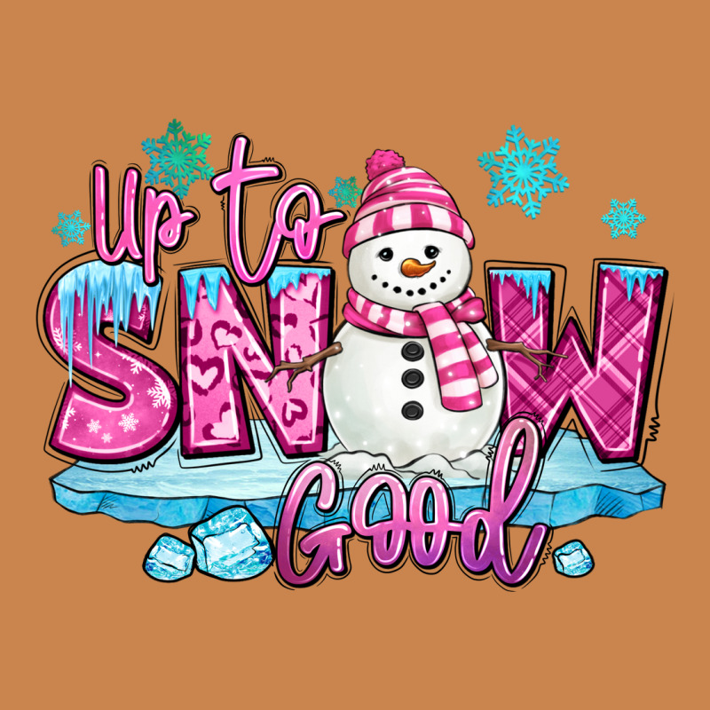 Up To Snow Good Pink Christmas Winter Snowman Heavyweight Hoodie by MaliasSmallBusiness | Teevron