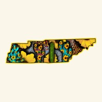 Western Tenessee Map Sunflower Pattern Premium Hoodie | Teevron