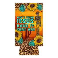 don't jesus done it that way western skeleton  12 oz can cooler  (slim | Teevron