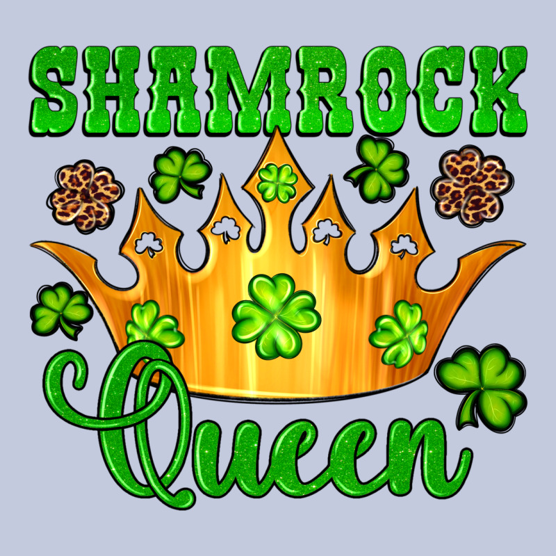 Shamrock Queen Crown Leopard Glitter Long Sleeve Tee by Artiststas | Teevron