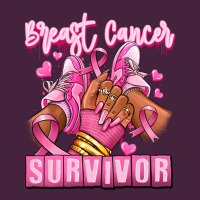 Breast Cancer Survivor Afro Girl Sneakers Premium Tee | Teevron
