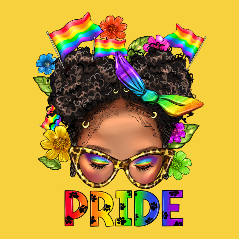 Lgbtq+ Messy Bun Mom Pride With Flower Premium Sweatshirt by BundleAndBundleShop | Teevron