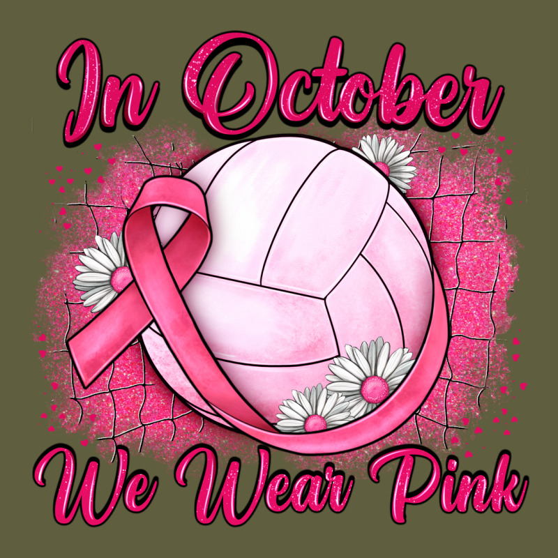 In October We Wear Pink Breast Cancer Valleybal Vintage Tee by JahusDesignShop | Teevron