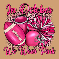 In October We Wear Pink Cheer With Football Breast Vintage Tee | Teevron