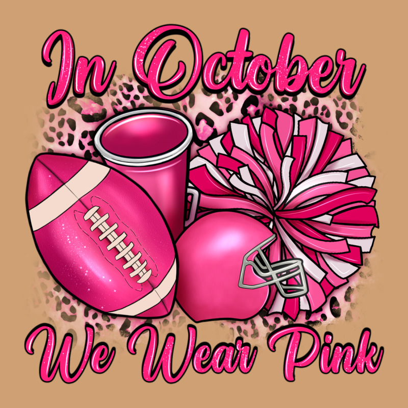 In October We Wear Pink Cheer With Football Breast Vintage Tee by JahusDesignShop | Teevron