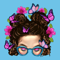 Messy Bun Mom With Butterfly Premium Sweatshirt | Teevron