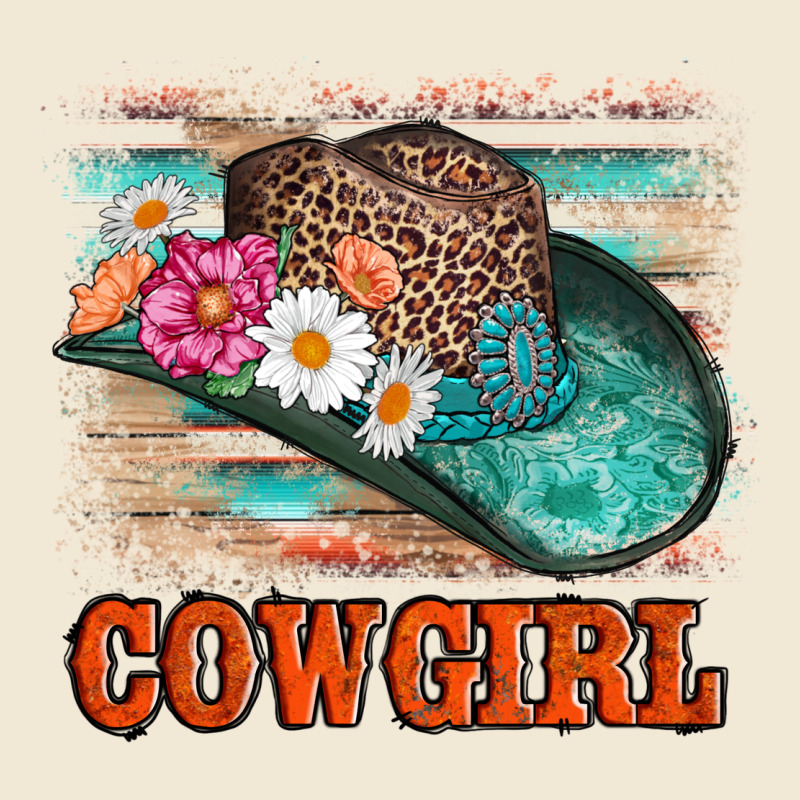 Cowgirl Hat Flowers Leopard And  Leather Ladies Tee by AdoDesignShop | Teevron