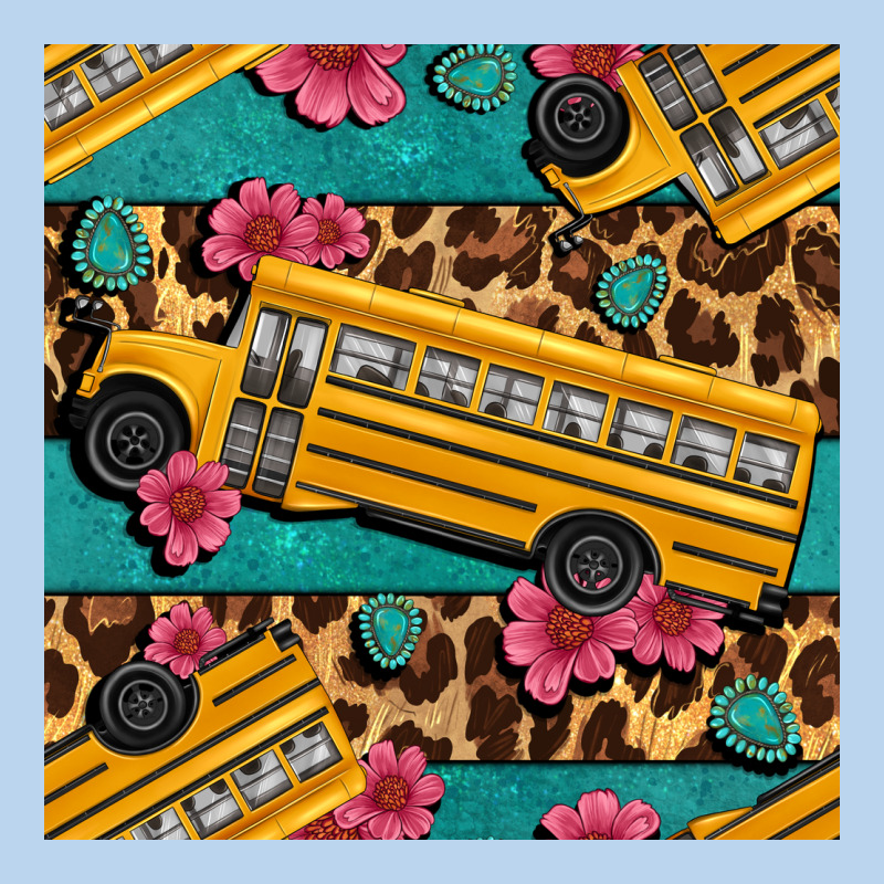 School Bus And Leopar Seamless Pattern Classic Tee by BundleAndBundleShop | Teevron