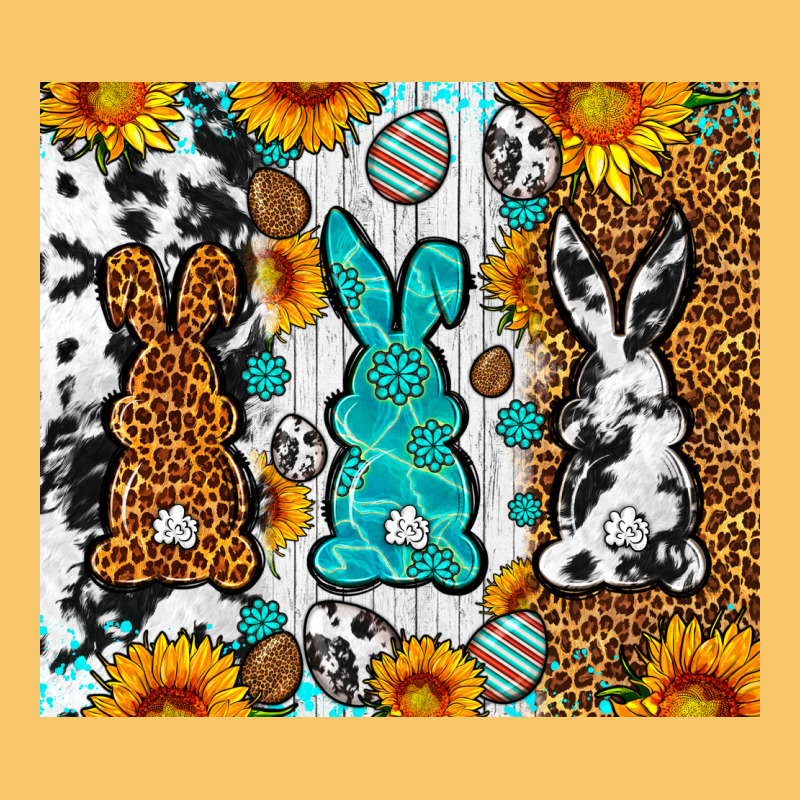 Easter Bunnies Leopard Cowhide Tumbler Easter Day Vintage Hoodie by Neo Western | Teevron