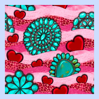 Valentines Day Turquoise Gemstone  And Hearts Urban Heavy Tee | Teevron