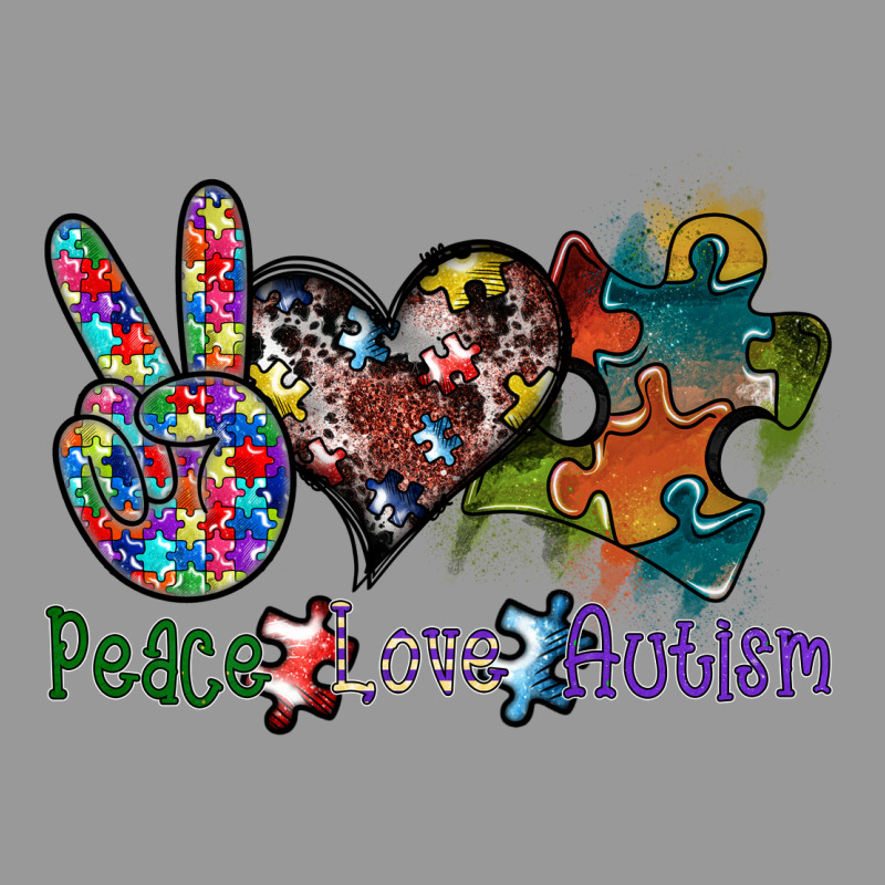 Peace Love Autism Vintage Hoodie by SublimationCraftShop | Teevron