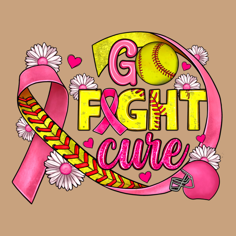 Breast Cancer Go Fight Cure Softball Vintage Tee by JahusDesignShop | Teevron