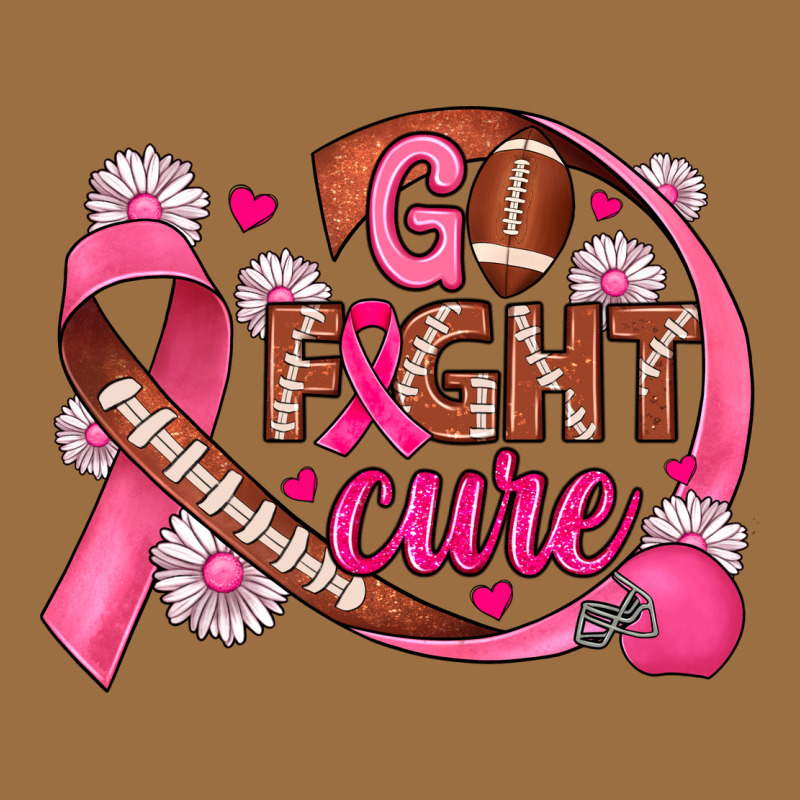 Breast Cancer Go Fight Cure Football Vintage Tee by JahusDesignShop | Teevron