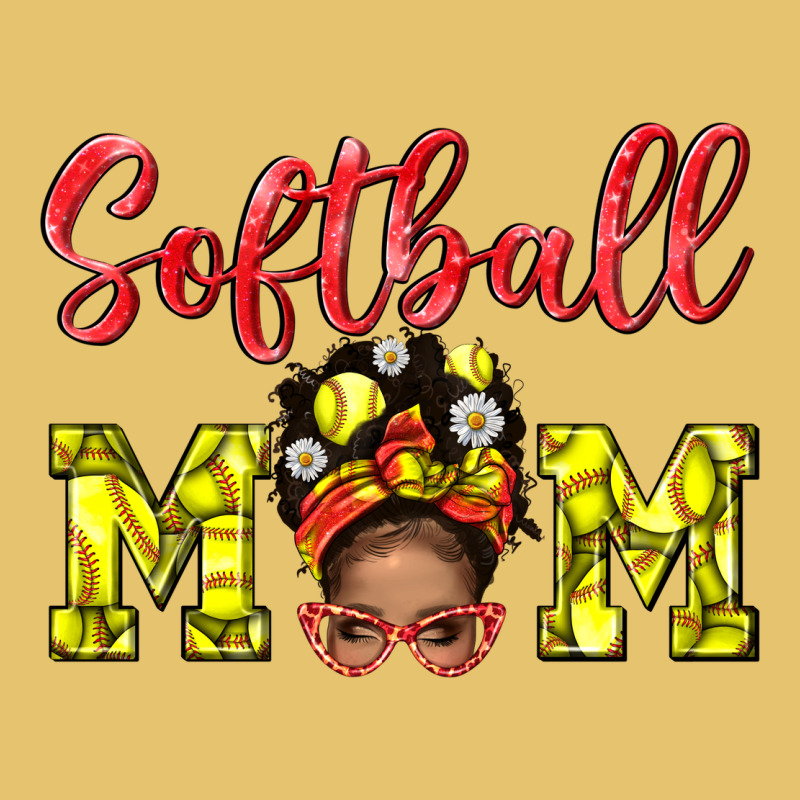 Softball Mom And Afro Messy Bun Mom Premium Sweatshirt by BundleAndBundleShop | Teevron