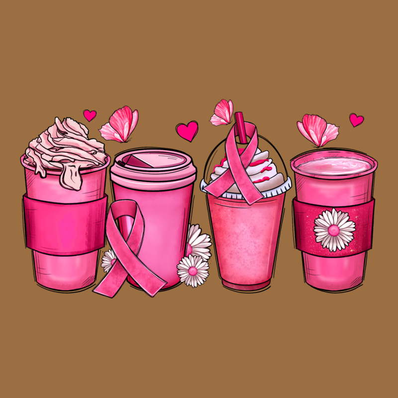 Breast Cancer Coffee Cups Vintage Tee by JahusDesignShop | Teevron