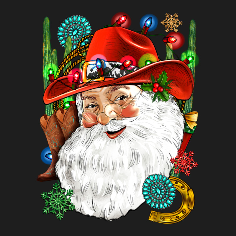Cowboy Santa Heavyweight Hoodie by NancyCooperArtShop | Teevron