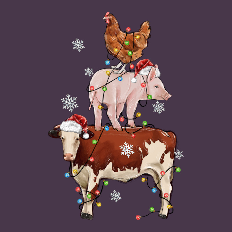 Merry Christmas Farm Animals Heavyweight Hoodie by MaliasSmallBusiness | Teevron