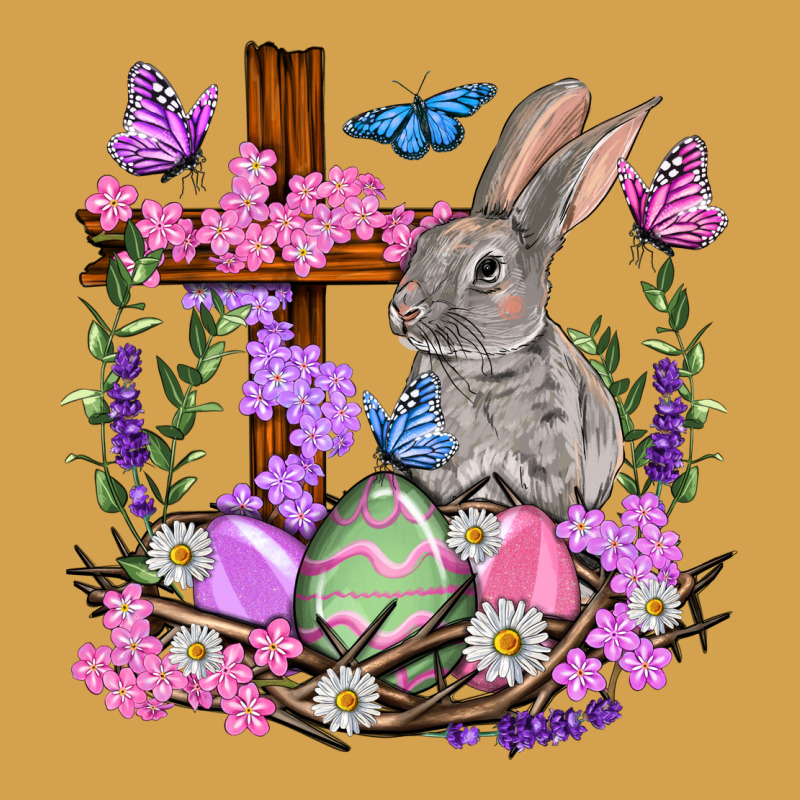 Easter Eggs And Bunny With Cross Easter Day Urban Hoodie by HowdyJamesFarm | Teevron
