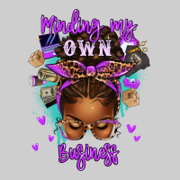 Minding My Own Business Afro Messy Bun Premium Tee | Teevron